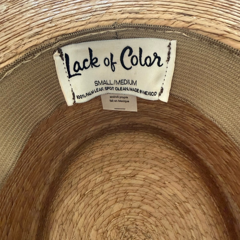 Lack of color boater palm hat - Picture 4 of 4